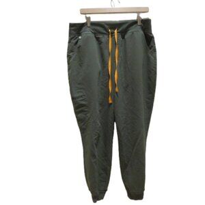 FIGS High Waisted Zamora Jogger Scrub Pants XL Technical Stretch Moss Green